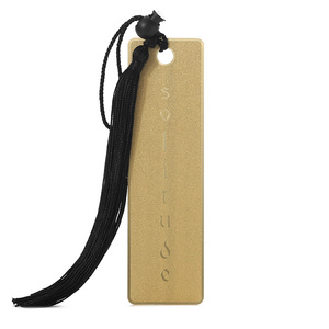 High Quality <strong>Bookmarks</strong> Custom Gold Plated <strong>Metal</strong> <strong>Bookmarks</strong> Simple Zinc Alloy Flat 3D <strong>Bookmark</strong> with Chain - Product Image 3