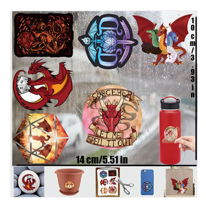 MINI PLANÈTE <span class=keywords><strong>Donjons</strong></span> & <span class=keywords><strong>Dragons</strong></span> Jeu Cartoon Graffiti UV Transfert Sticker DND Crystal Label Sticker RPG Game UV Transfer Sticker - Product Image 3