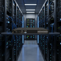 Conmutador KVM Estándar de 1U para Montaje en Rack, A110V-240V/DC 12V, con 4/8/16/24/32 Puertos de Red