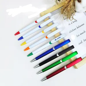 ebay hot sale Branded Plastic Pens Sublimation Blank White Stylo Ballpoint Pen Full Color Logo Uv Printing Pen with best price