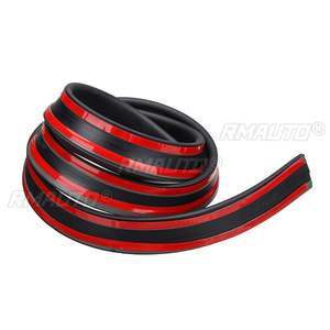 Spoiler arrière universel en caoutchouc 5D, kit de modification DIY, 1,5 m, 35/45 mm, pour carrosserie, spoiler de coffre, spoiler de toit arrière - Product Image 6