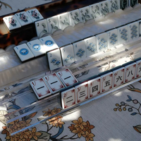 Nouvelles Tuiles de Mahjong Américaines Thème Jardin Monet 3 couches 2026 – Tuiles Vertes Peintes pour l'Art du Jeu