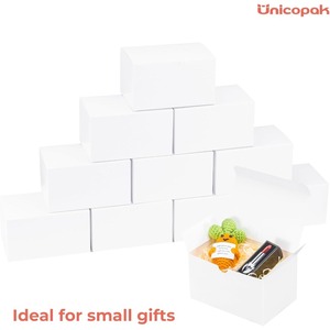 Caja de regalo pequeña con tapa, caja de regalo blanca con tapa, adecuada para regalos, se puede personalizar según las necesidades. - Product Image 3