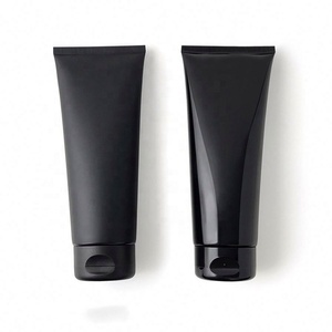 Customized Private LOGO Empty <b>Squeeze</b> Tube Cosmetic Hand Cream Plastic Soft Tube Black Packaging - Product Image 6
