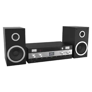 Rádio digital de ajuste fm/dab, com alto-falantes estéreo externo e tocador de cd home theater com alto-falante azul