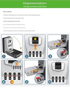 Boîte à clés numérique étanche en alliage d'aluminium durable, coffre-fort à clés externes de sécurité à 4 positions avec mur à <span class=keywords><strong>code</strong></span> robuste - Product Image 6