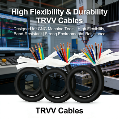 CE TRVV High Flex Drag Chain Cable 300/500V 5 Million Bending Cycles PVC Control Wire for CNC Robotics Machine Automation