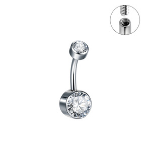 ขายส่งจากโรงงาน เครื่องประดับเจาะสะดือคุณภาพสูง ประดับ<span class=keywords><strong>เพชร</strong></span>ซิคอน 5a วัสดุไทเทเนียมมาตรฐาน ASTM F136 เครื่องประดับแฟชั่นสำหรับผู้หญิง - Product Image 6