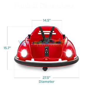Auto Elettrica Bumper Car per Bambini da Esterno, Giocattolo Elettrico con Rotazione a 360° per Bambini - Product Image 2