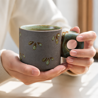MSH Tasse en céramique 11oz (320ml) à anse épaisse, en grès artisanal, marque privée, pour l'approvisionnement de cadeaux d'hôtels de luxe