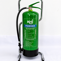 Extincteur à poudre sèche ABC mural en acier au carbone vert personnalisable de 6 kg, certifié ISO 7165 de 4,5 kg, garantie de 12 mois