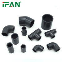 Conectores de Tubería de PVC Gris IFAN, Accesorios de Tubería UPVC Lisos para Suministro de Agua