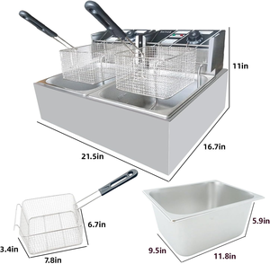 Hot bán thương mại máy điện nhà bếp nồi chiên sâu với bảo vệ quá nóng với bảo vệ quá nóng - Product Image 3