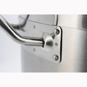Olla Profunda Comercial Moderna <span class=keywords><strong>de</strong></span> Acero Inoxidable con Asas Dobles y Tapa, Apta para <span class=keywords><strong>Cocinas</strong></span> <span class=keywords><strong>de</strong></span> <span class=keywords><strong>Gas</strong></span> e Inducción - Product Image 3