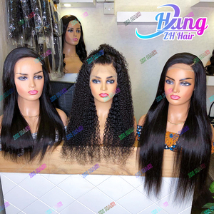 Producto más vendido Sin enredos Sin desprendimiento <span class=keywords><strong>Muy</strong></span> sedoso Las mejores pelucas rectas de hueso negro 100% Película de cabello humano Pelucas delanteras de encaje Hd - Product Image 5