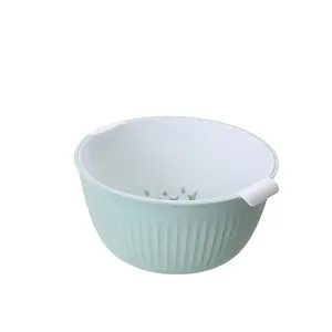 WHY329-colador multifuncional para cocina, cesta de drenaje de tamaño pequeño, colador de cocina verde, bonito, 2 uds.