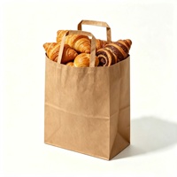 Sacs en papier classiques personnalisés imprimés, recyclables, résistants à la graisse, avec poignées en ruban laminé, pour artisanat, bijoux, cadeaux et stockage alimentaire - Vente en gros