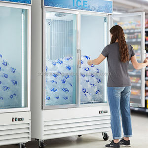 Réfrigérateur Vitrine Commercial Vertical à Double Porte pour Boissons, Température Unique, Ventilé, Capacité 900L, Numérique - Product Image 5