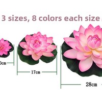 Fleur de lotus artificielle en EVA, imprimée sur feuille, pour décoration intérieure, poisson décoratif, fleur stabilisée, vente en gros d'usine, boîte en carton