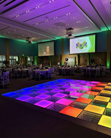 Piste de danse LED RVB en gros avec effet miroir 3D, contrôle DMX à distance, éclairage de scène IP65 pour mariage, fête, club