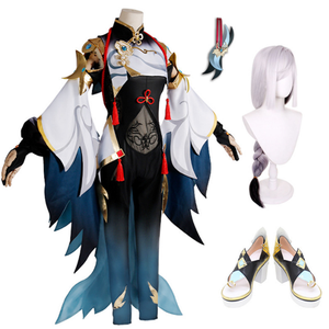 Costume de cosplay <span class=keywords><strong>Shenhe</strong></span> Genshin Impact en gros – Tenue d'anime pour jeux vidéo - Product Image 3