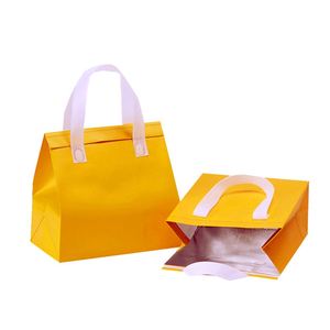 Custom Logo Milk Tea Takeaway <b>Barbecue</b> <b>Disposable</b> Thermal Insulation Tote Foil Laminated Non-Woven Bag - Product Image 1