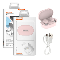 SMS-J13 Earphone Bt5.0 TWS, earbud Stereo tanpa kabel Headset in-Ear auriculares y