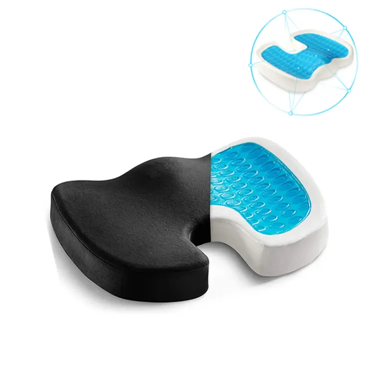 Non-Slip Orthopedic Gel   Memory Foam Coccyx Cushion for Tailbone Pain Office Chair Car Seat Cushion