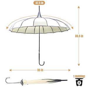 Parasol de Mariage Classique Vintage Ivoire Style Pagode pour Fête, Photographie en Extérieur, Décoration et Cadeaux - Product Image 3