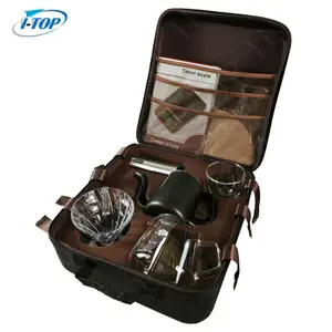 Bolsa de café de viaje nueva árabe de la mejor calidad, accesorios para acampar al aire libre, juego de cafetera manual impermeable, regalo