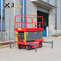 Plateforme de travail aérienne mobile à ciseaux hydrauliques avec garde-corps de sécurité pliable