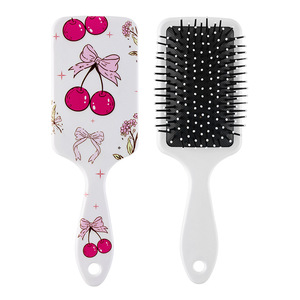 Peigne à cheveux pour filles imprimé fruits de haute qualité en gros avec logo et fonction massage du cuir chevelu - Product Image 2