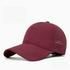 Casquette de baseball unisexe adulte 6 panneaux en nylon hydrofuge respirant à séchage rapide, avec bandeau réglable et calotte souple, toutes saisons - Product Image 5
