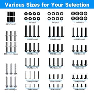 Kit de <span class=keywords><strong>tornillos</strong></span> de montaje <span class=keywords><strong>para</strong></span> TV, 100 Uds., <span class=keywords><strong>tornillos</strong></span> universales <span class=keywords><strong>VESA</strong></span>, espaciadores, arandelas, acero chapado en zinc, Samsung/Sony/LG, 80 ", se adapta a todos - Product Image 2