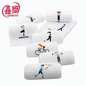 Serviette de sport Xinshang 20x110 cm, séchage rapide, blanche avec logo, serviette pour événement de marathon - Product Image 4
