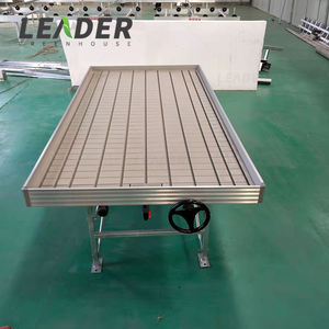 Serre agricole d'intérieur, pépinière, table de culture à écoulement et reflux, banc roulant pour le semis - Product Image 6