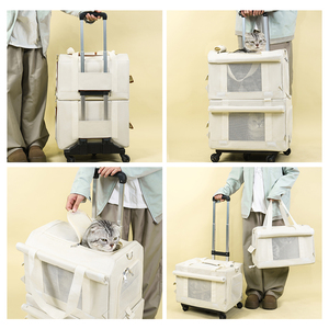 Sac de transport convertible 2 <span class=keywords><strong>en</strong></span> 1 pour animaux de compagnie, transformable <span class=keywords><strong>en</strong></span> deux sacs individuels pour un usage quotidien - Product Image 2