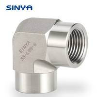 Adaptor L Male 1/2" 1/8 in Tube Fitting Stainless Steel 90 Derajat Elbow NPT SS  Fitting Pipa Male Instrument Male Elbow
