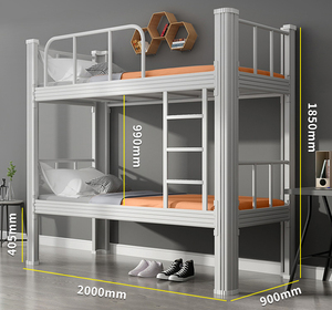 批发可调双双层床钢宿舍床宿舍公寓或青年卧室使用 - Product Image 4