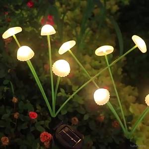 Lampe solaire LED moderne en forme de champignon pour l'extérieur, guirlande lumineuse, design méduse, IP65, alimentée par courant continu, éclairage paysager de jardin - Product Image 5