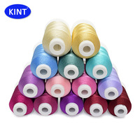 Fil de Soie Glacée Brillant Teint en Fil de Marque KINT, en Nylon, pour Pompons Tricotés à la Main, 500 Mètres, Cordon Style Tour, Pendentifs, Colliers