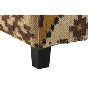 Reposapiés de Lana y Algodón 80x80x44 Kilim - Product Image 2