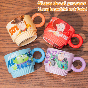 <strong>Disney</strong> Cartoon Toy Story Drinkware 320ml Ceramic Cute Mugs Coffee Cup <strong>Set</strong> with Handgrip for Home Use and Kids and Gifting - Product Image 3