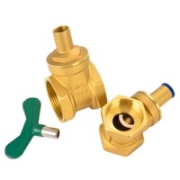 Vanne à opercule en laiton DN15~DN50, manuelle, pour usage industriel, avec clé triangulaire pour compteur d'eau, anti-vol, pour la conservation de l'eau