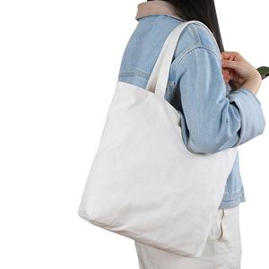Sac fourre-tout en toile de conception personnalisée épaisse et robuste marché en ligne sac fourre-tout en coton recyclable sac en coton en toile unie vierge - Product Image 4