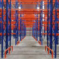 Système de rayonnage à palettes en acier à 5 niveaux réglables avec verrouillage fixe, rayonnages de stockage métalliques robustes 2000 kg pour entrepôt