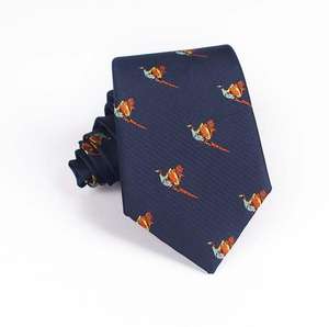 เนคไทผ้าไหมลายสัตว์แบบใหม่สำหรับผู้ชาย ขนาด 7 ซม. ลายการ์ตูนไก่งวง แจ็คการ์ด แฟชั่น งานปาร์ตี้ งานแต่งงาน ของขวัญ - Product Image 4