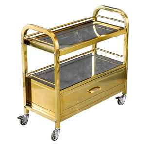 Chariot de Service en Acier Inoxydable pour Restaurant, Bar et Hôtel, Chariot à Vin d'<span class=keywords><strong>Occasion</strong></span> Mobile pour Livraison Alimentaire - Product Image 3