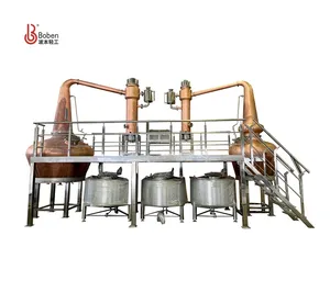 Boben 300L Whisky Pot ancora attrezzatura per la distillazione di rame Twin ketter Distillery Whisky Double Pot ancora