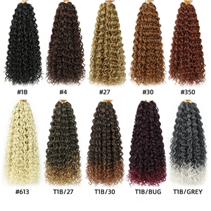 Gogo Curl 14 pulgadas mujeres sintético playa onda <span class=keywords><strong>Pelo</strong></span> <span class=keywords><strong>Corto</strong></span> rizado ganchillo trenzas Deep Twist Waterwave trenzado <span class=keywords><strong>pelo</strong></span> al por mayor - Product Image 3